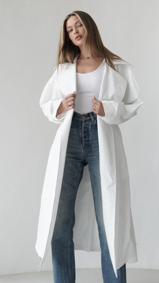 BLANC LIGHT TRENCH